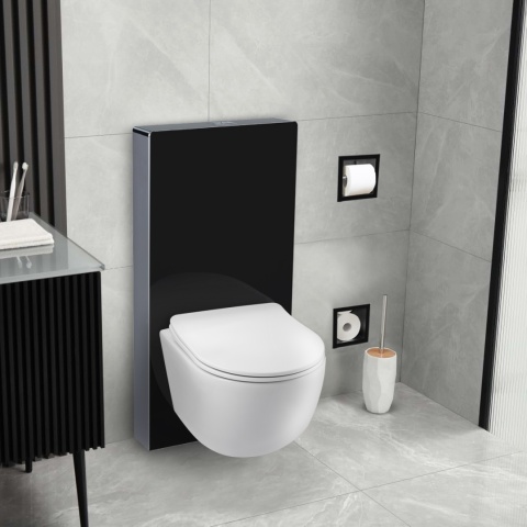 Stelaż natynkowy WC szklany czarny Fix-Frame Glass Black Stelaż natynkowy WC szklany czarny Fix-Frame Glass Black