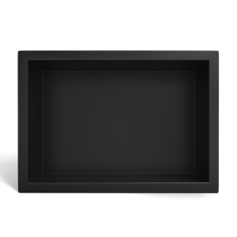 WALL-BOX ONE Black Półka wnękowa ze stali nierdzewnej czarna 30x20x10 cm