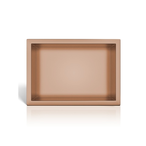 WALL-BOX ONE Copper Półka wnękowa ze stali nierdzewnej miedziana 30x20x10 cm