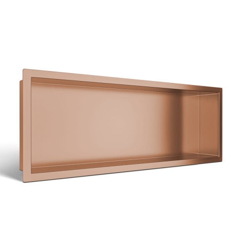 WALL-BOX ONE Copper Półka wnękowa ze stali nierdzewnej miedziana 60x20x10 cm WALL-BOX ONE Copper Półka wnękowa ze stali nierdzewnej miedziana 60x20x10 cm