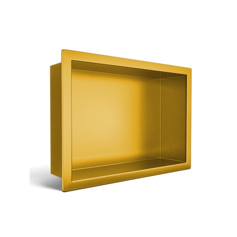 WALL-BOX ONE Gold Półka wnękowa ze stali nierdzewnej złota 30x20x10 cm WALL-BOX ONE Gold Półka wnękowa ze stali nierdzewnej złota 30x20x10 cm