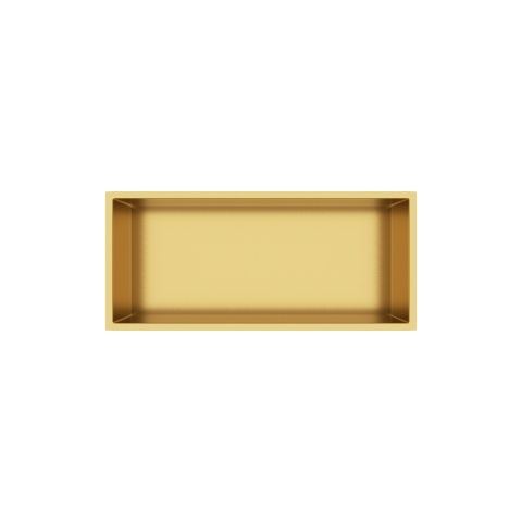 WALL-BOX ONE Gold Półka wnękowa ze stali nierdzewnej złota 45x20x10 cm
