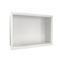 WALL-BOX ONE White Półka wnękowa ze stali nierdzewnej biała 30x20x10 cm