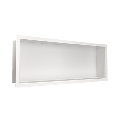 WALL-BOX ONE White Półka wnękowa ze stali nierdzewnej biała 60x20x10 cm WALL-BOX ONE White Półka wnękowa ze stali nierdzewnej biała 60x20x10 cm