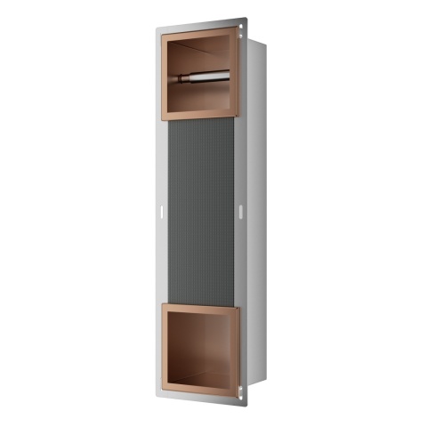 WALL-BOX PAPER 2 Copper - Magazynek z podajnikiem papieru miedziany WALL-BOX PAPER 2 Copper - Magazynek z podajnikiem papieru miedziany