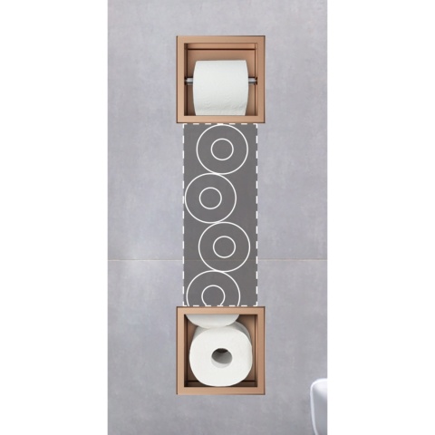 WALL-BOX PAPER 2 Copper - Magazynek z podajnikiem papieru miedziany WALL-BOX PAPER 2 Copper - Magazynek z podajnikiem papieru miedziany