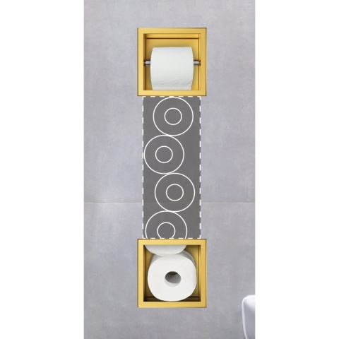 WALL-BOX PAPER 2 Gold - Magazynek z podajnikiem papieru złoty WALL-BOX PAPER 2 Gold - Magazynek z podajnikiem papieru złoty