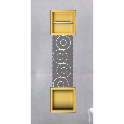 WALL-BOX PAPER 2 Gold - Magazynek z podajnikiem papieru złoty WALL-BOX PAPER 2 Gold - Magazynek z podajnikiem papieru złoty