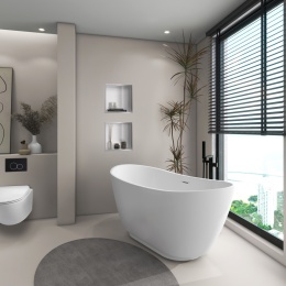 Wanna wolnostojąca PARMA WHITE - 170 x 72 cm