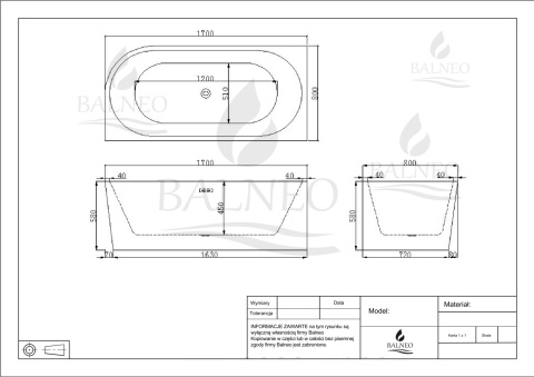 Wanna wolnostojąca narożna lewa AVOLA WHITE - 170 x 80 cm Wanna wolnostojąca narożna lewa AVOLA WHITE - 170 x 80 cm