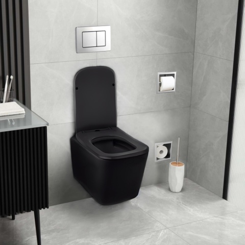 Deska wolnoopadająca czarna do miski WC - LUGA Deska wolnoopadająca czarna do miski WC - LUGA