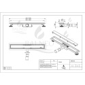 Duplex Next 2w1 Odpływ liniowy 80 cm dwustronny lustrzane złoto
