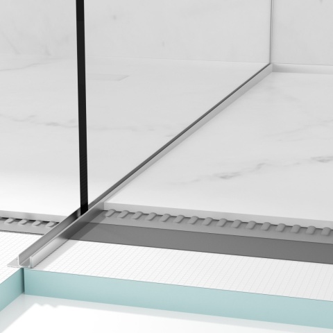 Listwa spadkowa do szkła lewa 120 cm inox Listwa spadkowa do szkła lewa 120 cm inox