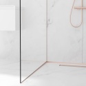 Listwa spadkowa do szkła lewa 120 cm miedziana