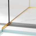 Listwa spadkowa do szkła lewa 120 cm złota