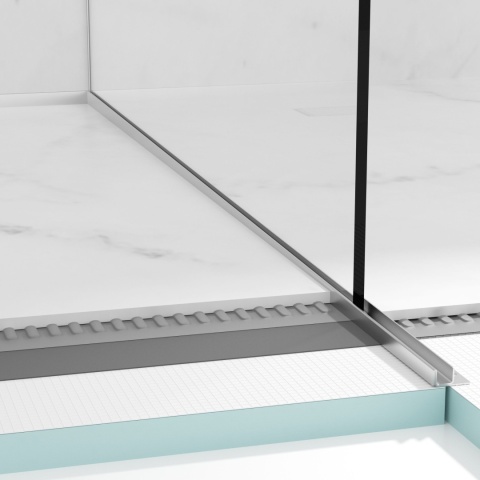 Listwa spadkowa do szkła prawa 120 cm inox Listwa spadkowa do szkła prawa 120 cm inox