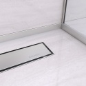 Listwa spadkowa do szkła prawa 120 cm inox