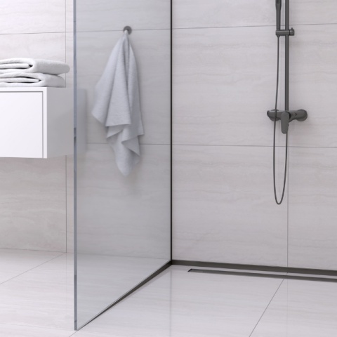 Listwa spadkowa przyścienna lewa 120 cm czarna Listwa spadkowa przyścienna lewa 120 cm czarna