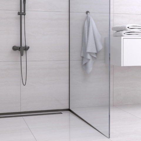 Listwa spadkowa przyścienna prawa 120 cm czarna Listwa spadkowa przyścienna prawa 120 cm czarna