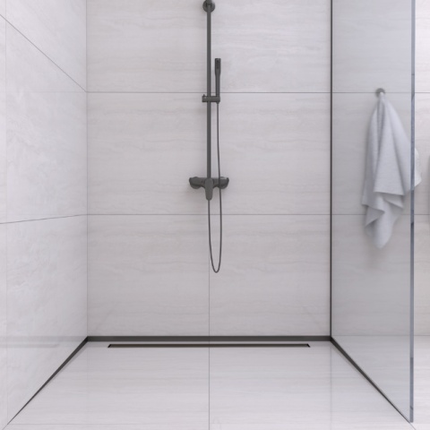 Listwa spadkowa przyścienna prawa 120 cm czarna Listwa spadkowa przyścienna prawa 120 cm czarna
