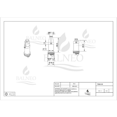 Mechanizm korka Klik-Klak dla wszystkich serii oprócz D (Standard) Mechanizm korka Klik-Klak dla wszystkich serii oprócz D (Standard)