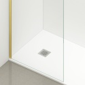 Ścianka prysznicowa Beira 60 x 200 cm transparentna 8 mm złota