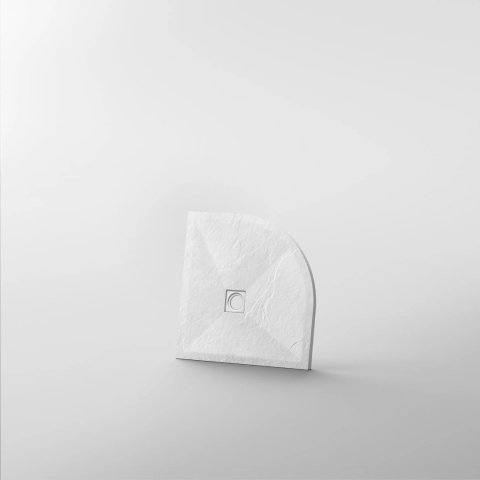 Brodzik kompozytowy półokrągły "seria FQ" Biały 90x90x2,5cm Brodzik kompozytowy półokrągły "seria FQ" Biały 90x90x2,5cm