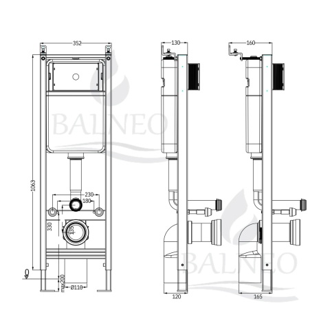 Stelaż podtynkowy WC (wąski) Fix-Frame Narrow Stelaż podtynkowy WC (wąski) Fix-Frame Narrow