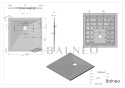 Stone Tray - Brodzik kompozytowy "F" jasnoszary 80x80x2,5