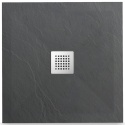Stone Tray - Brodzik kompozytowy "F"ciemnoszary 80x80x2,5