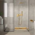 W-Drain NEXT 2w1 Odpływ liniowy ścienny 60 cm dwustronny złoty