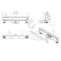 W-Drain NEXT 2w1 Odpływ liniowy ścienny 70 cm dwustronny czarny
