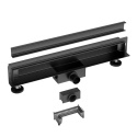 W-Drain NEXT 2w1 Odpływ liniowy ścienny 80 cm dwustronny czarny
