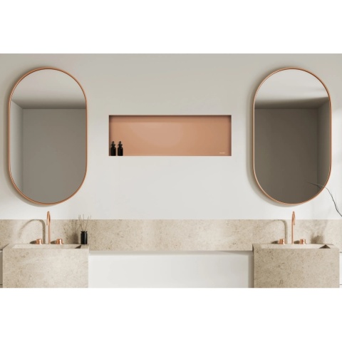 WALL-BOX NO RIM - Półka wnękowa bezramkowa COPPER 90x30x10 cm WALL-BOX NO RIM - Półka wnękowa bezramkowa COPPER 90x30x10 cm