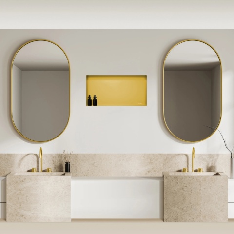 WALL-BOX NO RIM - Półka wnękowa bezramkowa GOLD 60x30x10 cm WALL-BOX NO RIM - Półka wnękowa bezramkowa GOLD 60x30x10 cm