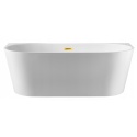 Wanna wolnostojąca przyścienna VIVA z pokrywką MIRROR GOLD - 170 x 80 cm