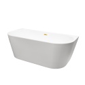 Wanna wolnostojąca przyścienna VIVA z pokrywką MIRROR GOLD - 170 x 80 cm
