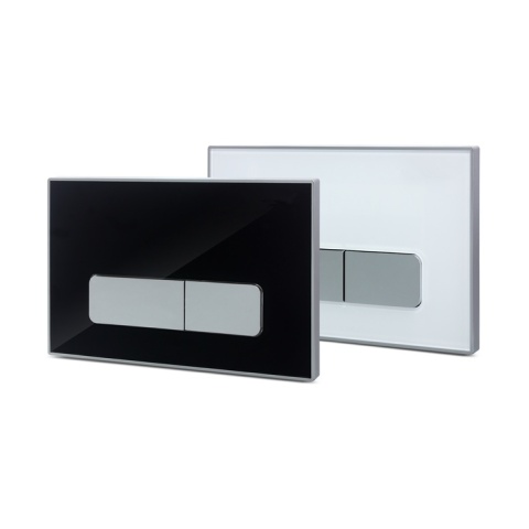 Zestaw podtynkowy WC stelaż Fix Frame Slim z białą miską WC Luga i przyciskiem spłukującym Ixo Czarny Zestaw podtynkowy WC stelaż Fix Frame Slim z białą miską WC Luga i przyciskiem spłukującym Ixo Czarny