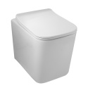 Zestaw podtynkowy WC stelaż Fix Frame Slim z białą miską WC Luga i przyciskiem spłukującym Ixo biały