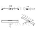 Duplex Next 2w1 Odpływ liniowy 70 cm dwustronny Gun Metal