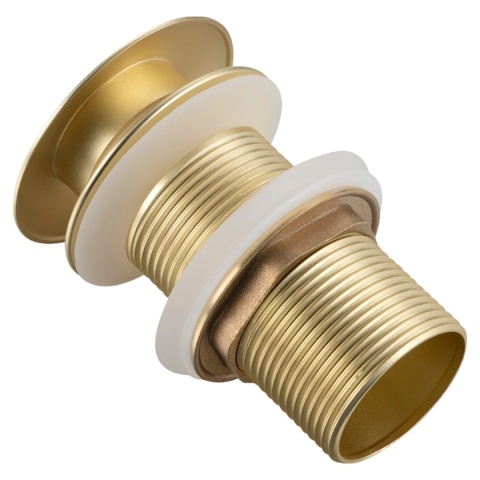 Korek umywalkowy mosiężny Klik Klak model A bez przelewu - Brushed Gold Korek umywalkowy mosiężny Klik Klak model A bez przelewu - Brushed Gold