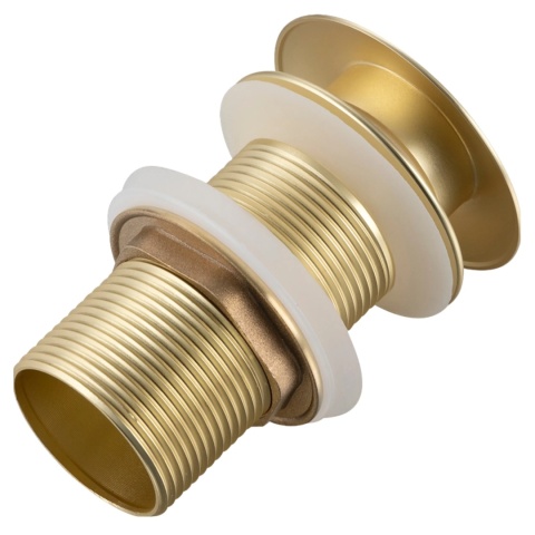 Korek umywalkowy mosiężny Klik Klak model A bez przelewu - Brushed Gold Korek umywalkowy mosiężny Klik Klak model A bez przelewu - Brushed Gold