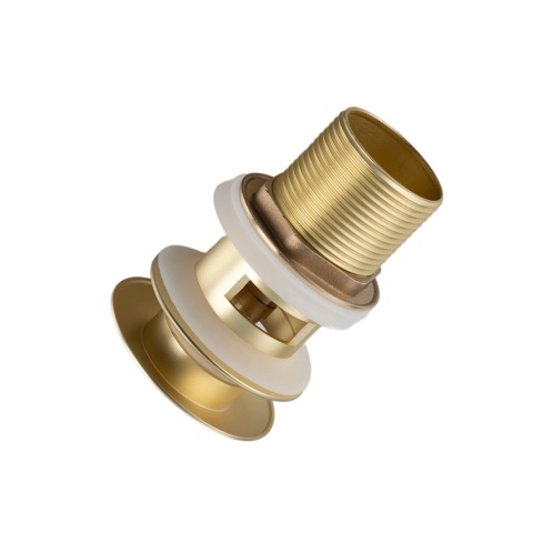 Korek umywalkowy mosiężny Klik Klak model A z przelewem - Brushed Gold Korek umywalkowy mosiężny Klik Klak model A z przelewem - Brushed Gold