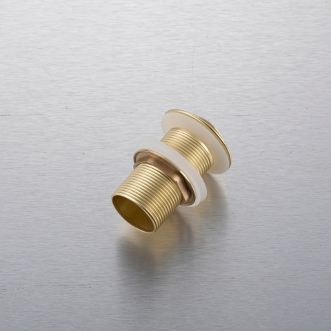 Korek umywalkowy mosiężny Klik Klak model B bez przelewu - Brushed Gold Korek umywalkowy mosiężny Klik Klak model B bez przelewu - Brushed Gold