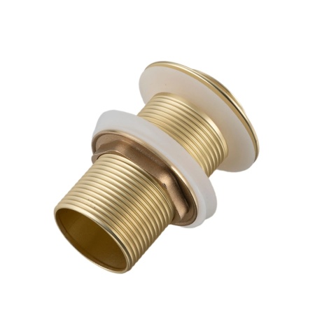 Korek umywalkowy mosiężny Klik Klak model B bez przelewu - Brushed Gold Korek umywalkowy mosiężny Klik Klak model B bez przelewu - Brushed Gold