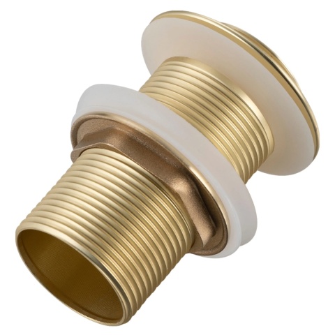 Korek umywalkowy mosiężny Klik Klak model B bez przelewu - Brushed Gold Korek umywalkowy mosiężny Klik Klak model B bez przelewu - Brushed Gold
