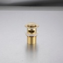 Korek umywalkowy mosiężny Klik Klak model B z przelewem - Brushed Gold