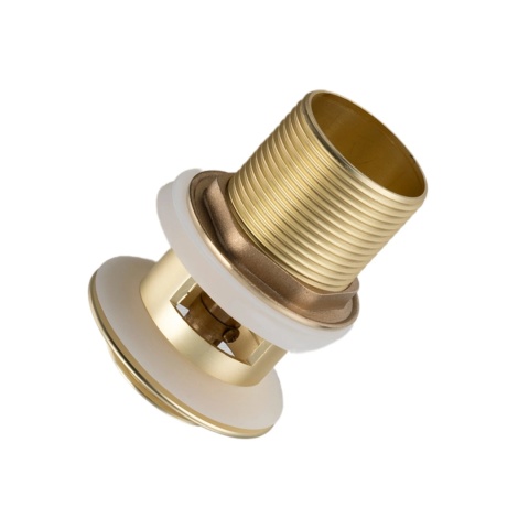Korek umywalkowy mosiężny Klik Klak model B z przelewem - Brushed Gold Korek umywalkowy mosiężny Klik Klak model B z przelewem - Brushed Gold