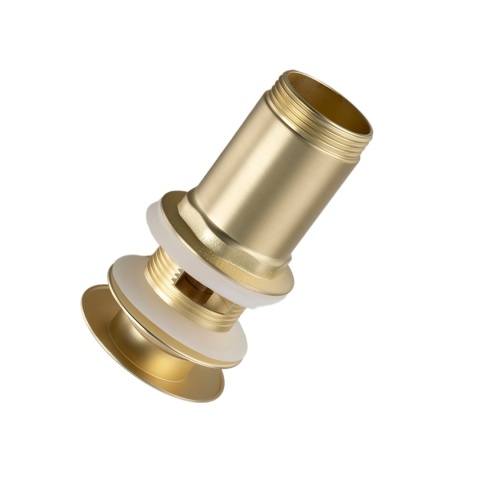 Korek umywalkowy mosiężny Klik Klak model C z przelewem - Brushed Gold Korek umywalkowy mosiężny Klik Klak model C z przelewem - Brushed Gold