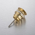 Korek umywalkowy mosiężny Klik Klak model D uniwersalny - Brushed Gold